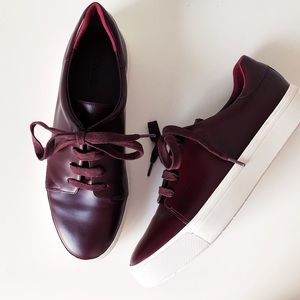 VINCE | Oxblood Leather Sneakers | Sz. 7.5
